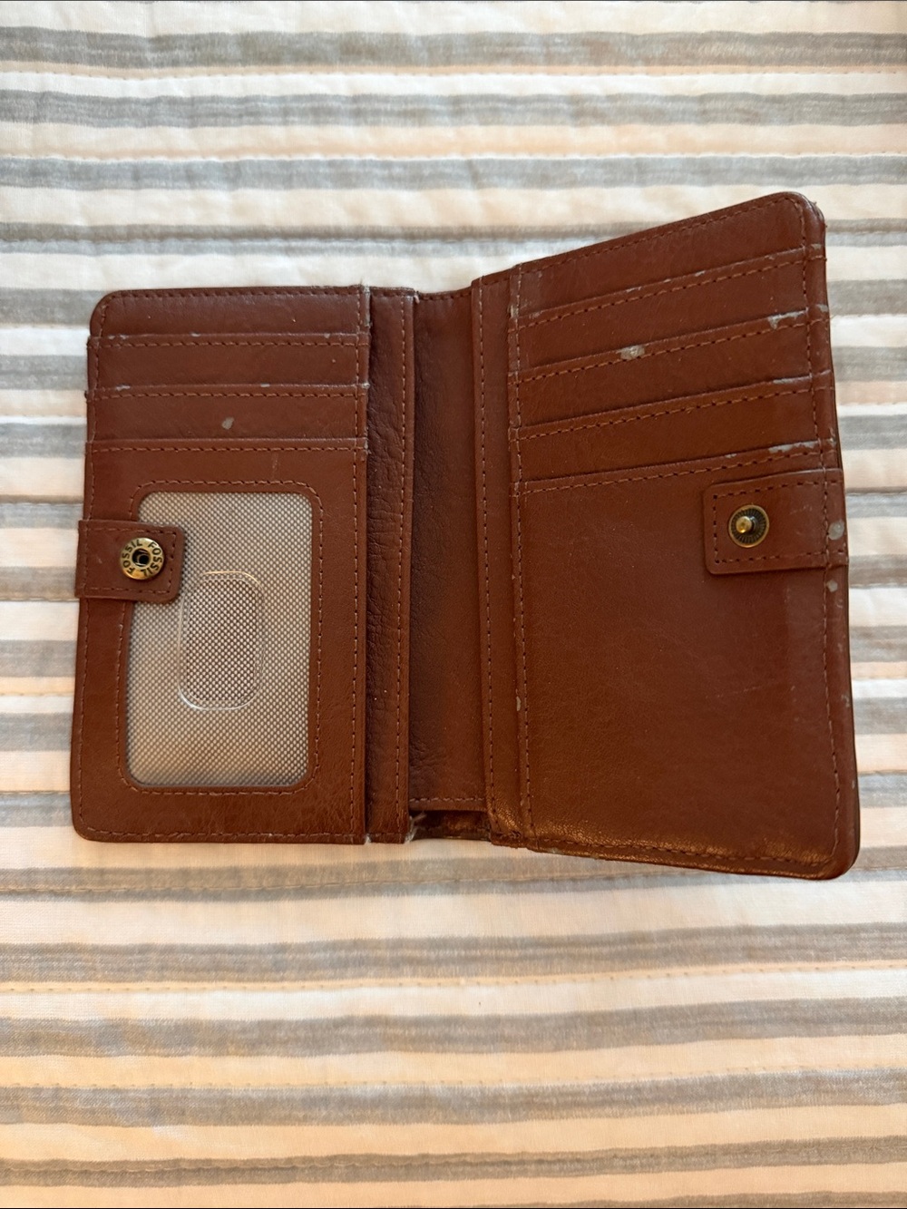 Fossil Brown Leather Bifold Wallet